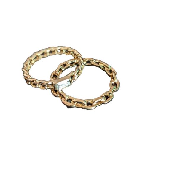 Costume jewelry rings,set of two,chain link - Picture 2 of 2